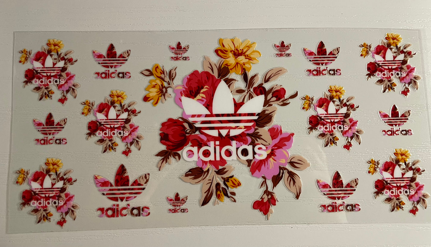 A pink w/ flowers wrap