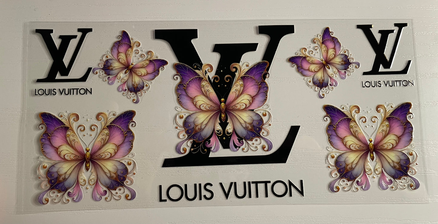 LV Purple, pink, & yellow butterfly wrap
