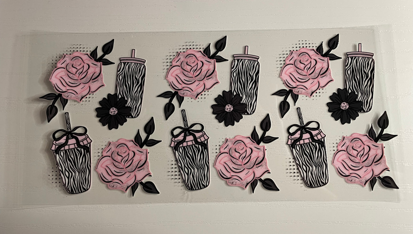 Coffee and Pink Roses