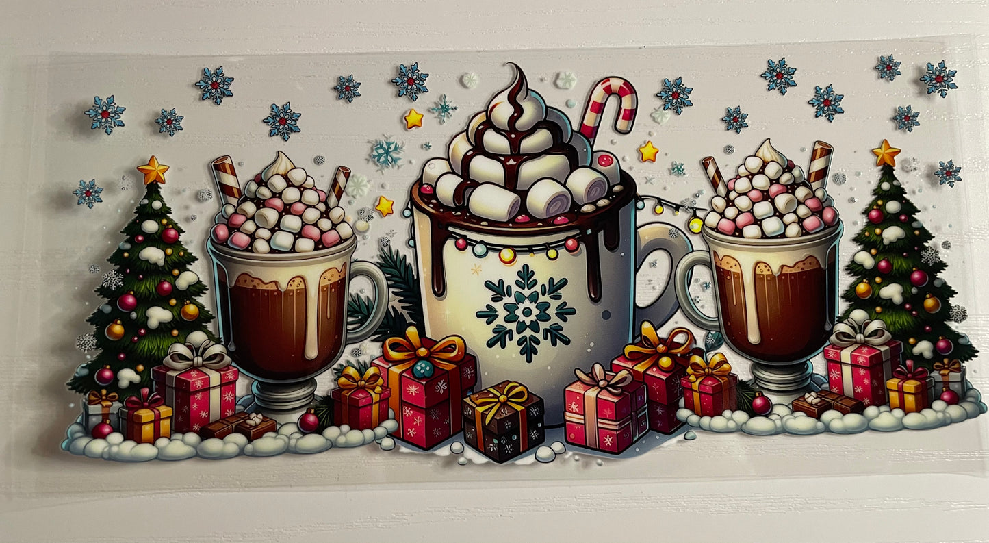 Hot Chocolate w/ green snowflake Wrap