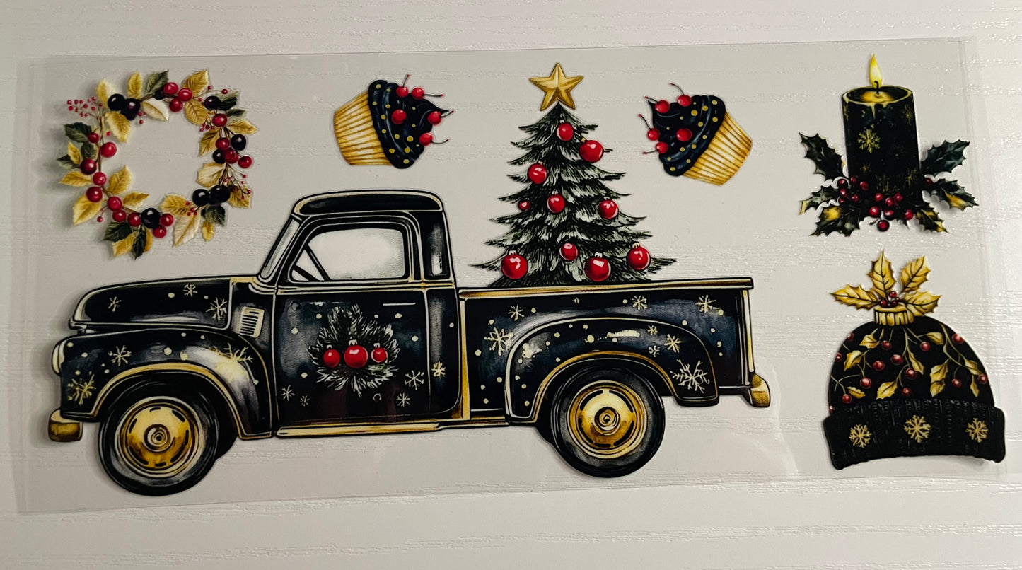 Black Christmas Tree Truck