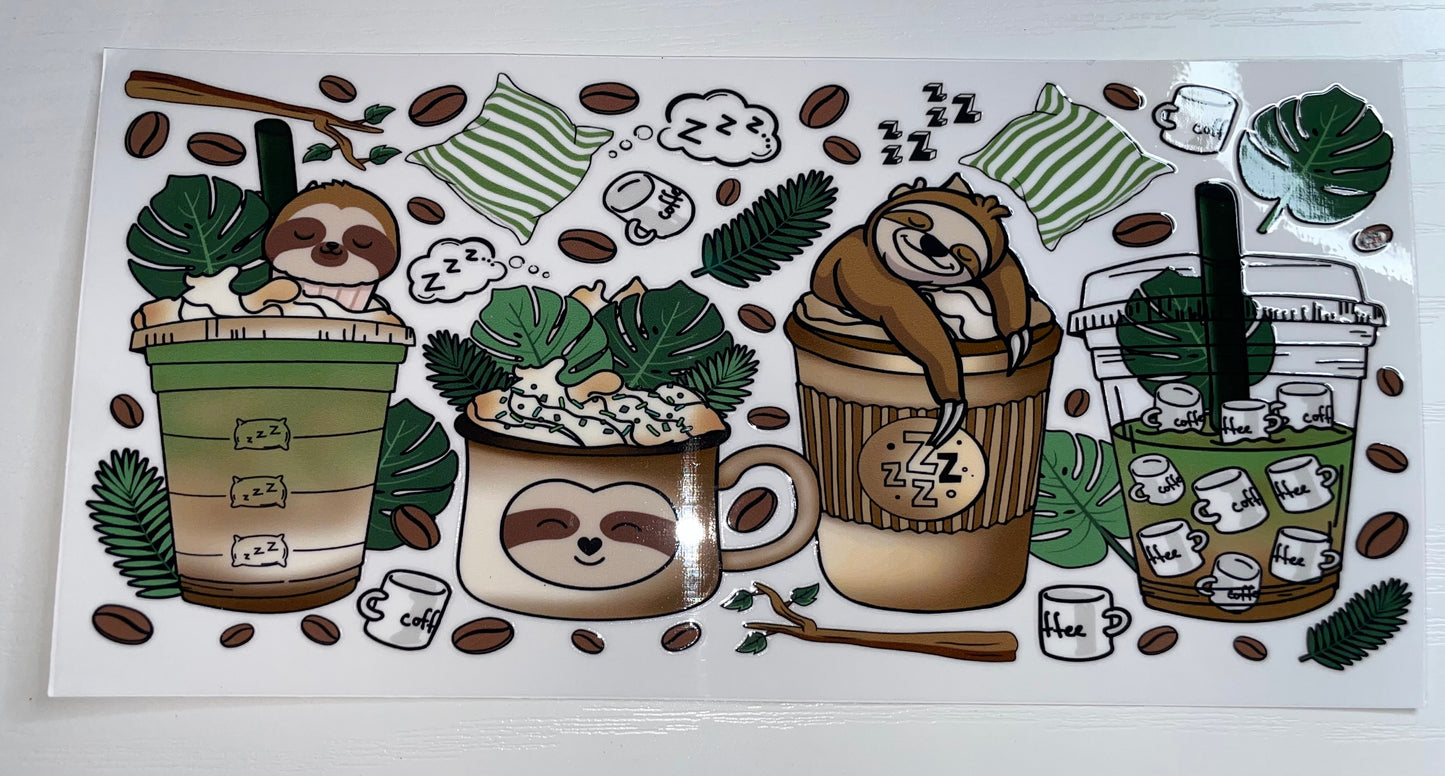 Sloth Coffee Cup Wrap