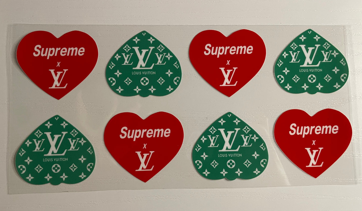 LV Supreme red & green wrap