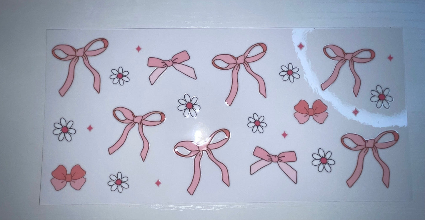 Pink Bows & Daisies Wrap