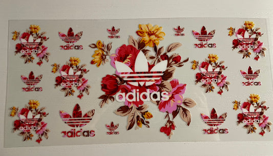 A pink w/ flowers wrap