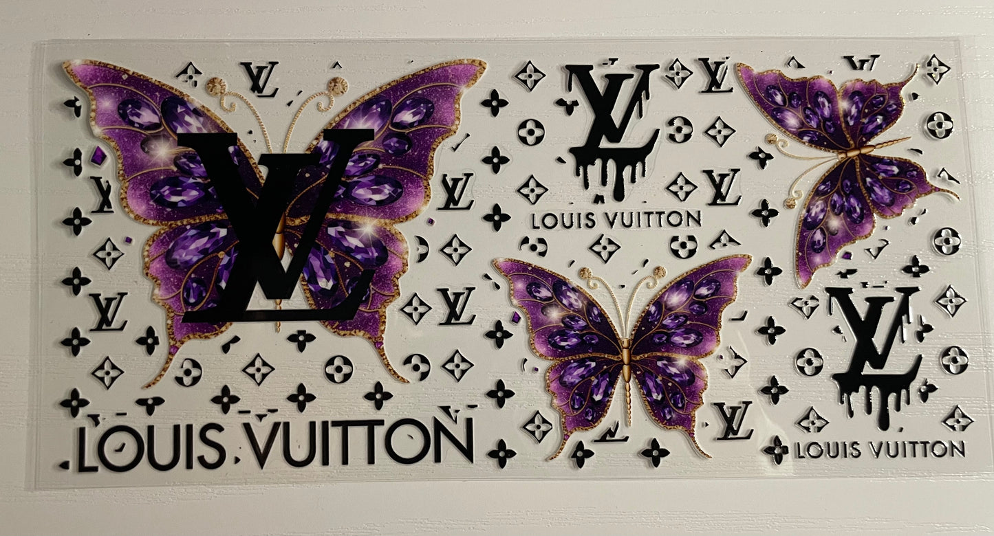 LV drip with purple butterfly