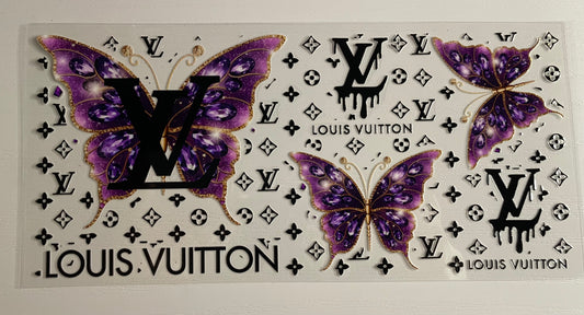 LV drip with purple butterfly