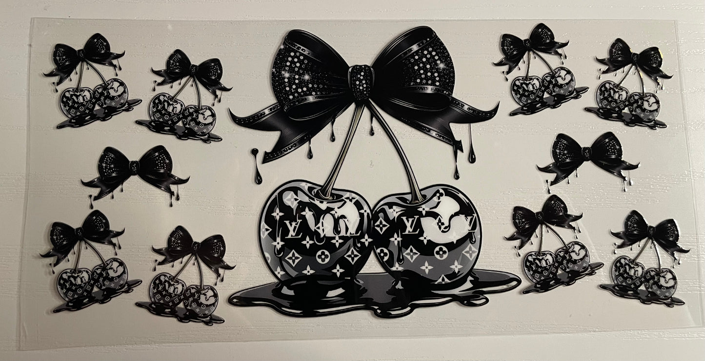 LV black cherry & Bows Wrap