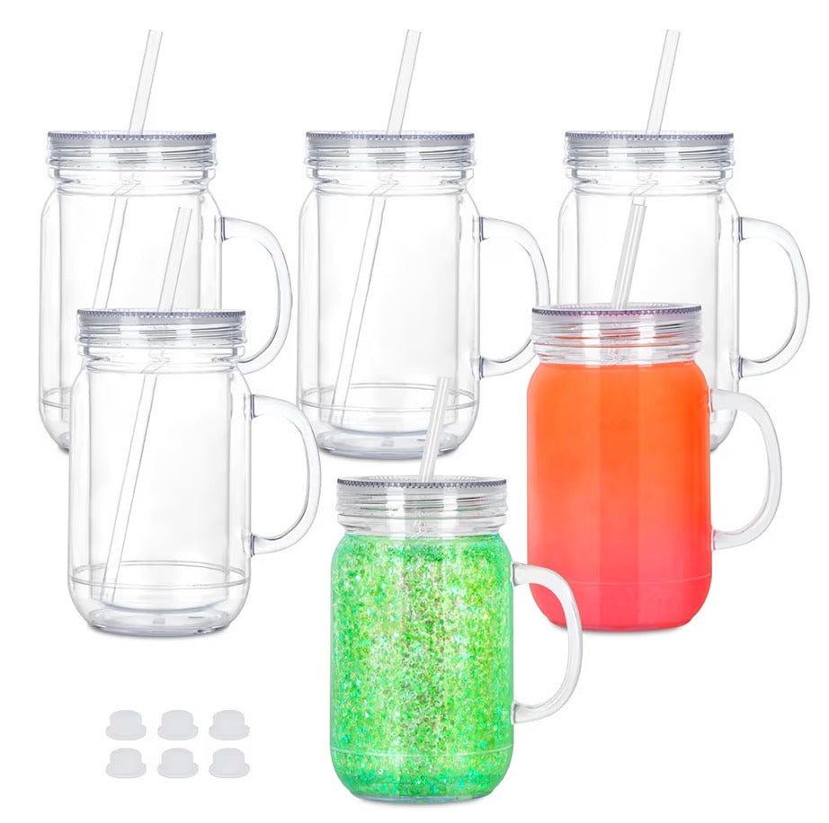 20 oz Snow Globe Tumbler w/ Handle