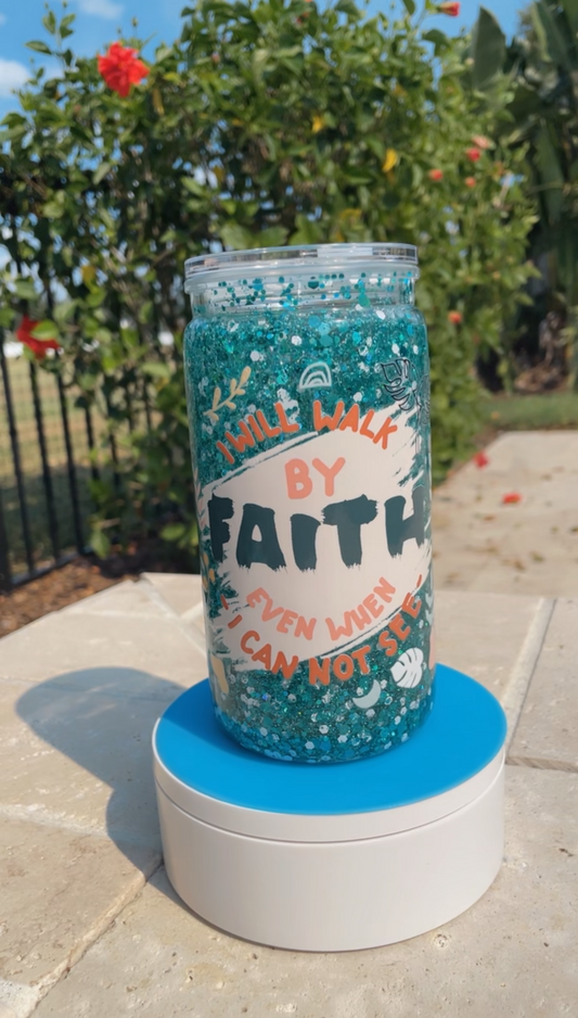 16oz Walk by Faith Tumbler Cup