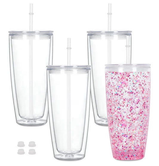 24 oz Snow Globe Tumbler Cup