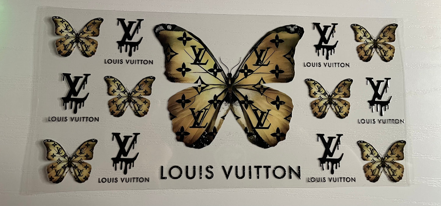LV tan butterfly wrap