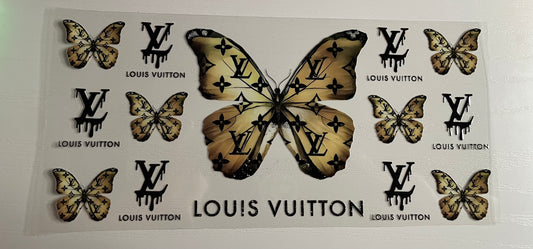LV tan butterfly wrap