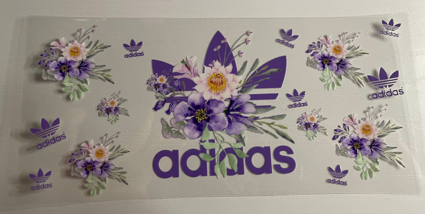 A purple/light pink flowers wrap