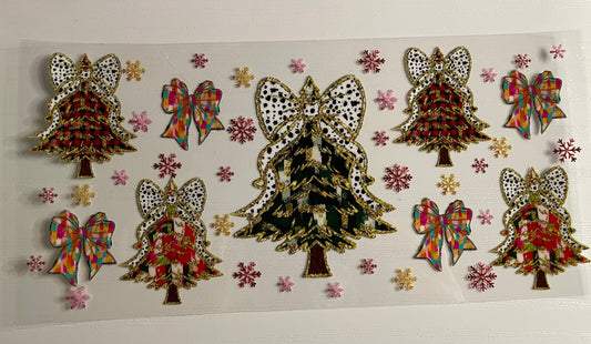 Christmas trees with bows