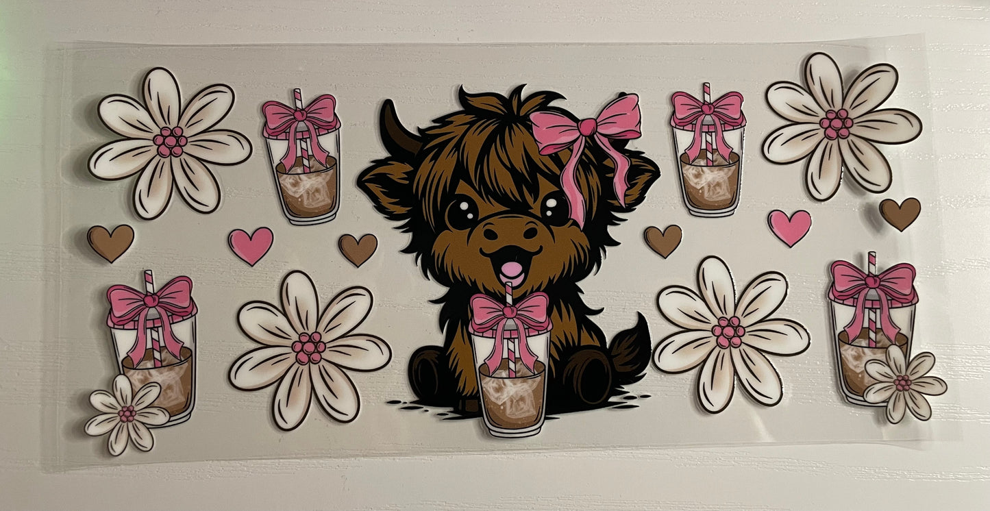 Highland Cow, Daisy’s, & Coffee Wrap