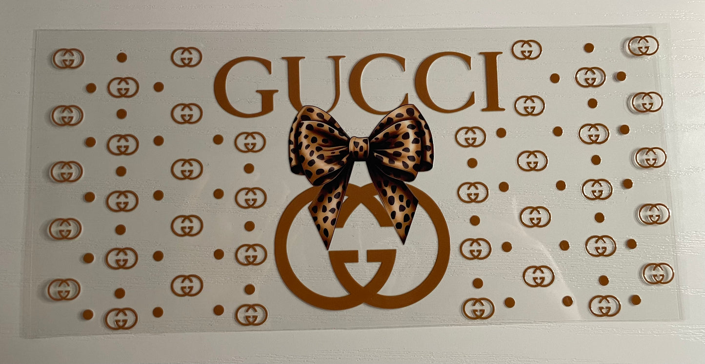 G cheetah bow gold wrap
