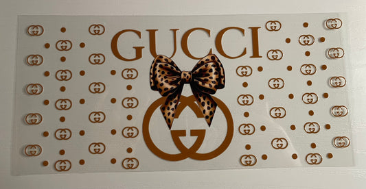 G cheetah bow gold wrap