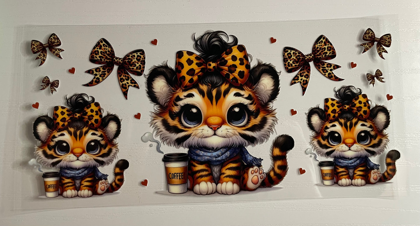 Tiger, Bows, & Coffee Wrap