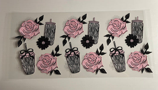 Coffee and Pink Roses