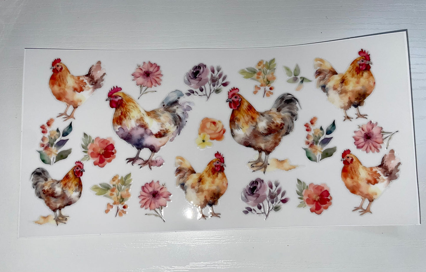 Chickens & Flowers Wrap