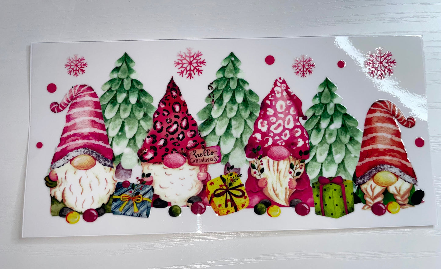 Christmas Trees & Gnomes Wrap