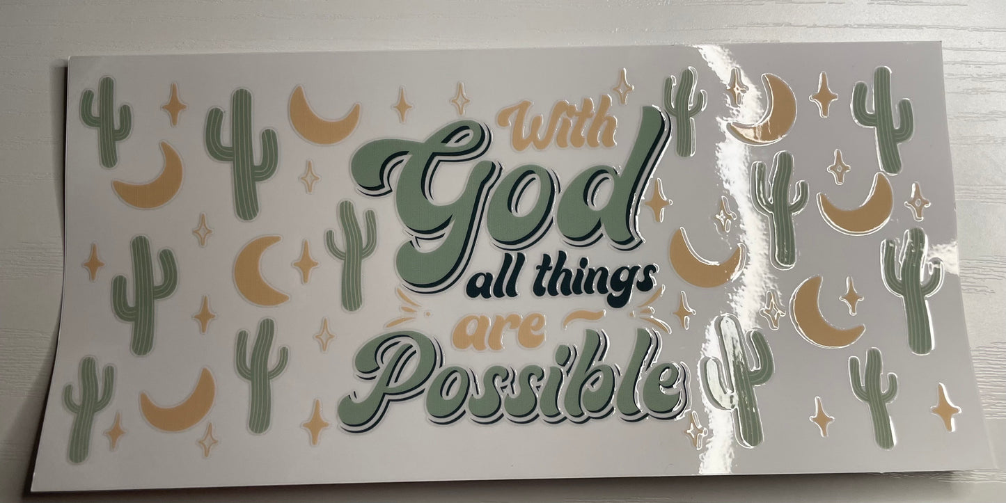 With God All Thing Are Possible Wrap